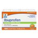 Tablas de Ibuprofeno de Calidad, 200 mg, Alimentador de Dolor y Reductor de Fiebre para Artritis, Dolor de Atrás, Dolor de Cabeza, Dolor de Cuerpo y Más 100 Conde de Tabletas Coadas