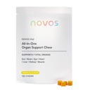 Novos Vital Suplemento Nutricional Mandíbula para el hígado de órganos, cerebro, ojos, corazón, Gut Support - Nattokinase, Lutein, Inulin, Rutin, Flavor tropical (120 Conteo)