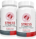 Suplemento Complejo de Estrés de Fern de Plata - con Caffeine, Worry, Mood &amp; More - con Suplementos de Saffron, L-Theanine y Myo-inositol - Suplemento de Alivio de Estrés Natural (Pack o 2)