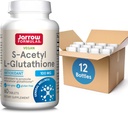 Jarrow Formulas S-Acetyl L-Glutathione Tablets - 100 mg - 60 Cuenta - Suplemento dietético - Forma estable de L-Glutathione - para soporte antioxidante y desintoxicación - No GMO - Gluten Free, Pack of 12