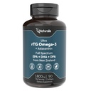 Naturalis Ultimate rTG Omega 3 Fish Oil 1800mg de Wild New Zealand Tuna - Full Spectrum Omega3s EPA, DHA & DPA - Sostentablemente Fuented, No GMO, Gluten Free - 90 Softgels