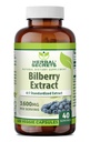 Herbal Secrets Bilberry Extract 300 Mg Silencio 4:1 Extracto (3600 mg Equivalente) Silencio Veggie Capsules ← Non-GMO ANTE Gluten-Free Silencio Made in USA (120 Conde)