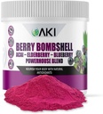 AKI Berry Bombshell - Acai, Elderberry & Blueberry Blend (5.3oz/150g) - Trae las bayas ideales para crear un superalimento nutricional, saboroso y conveniente - Vegan Friendly &amp; Gluten Free