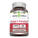 Fórmulas increíbles Acetyl L-Carnitine Suplemento Silencio 1200 Mg Silencio 120 Veggie Capsules Silencio No-GMO Silencio Gluten Gratis Silencio Made in USA