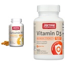 Jarrow Formulas Curcumin 95 500mg - Hasta 120 Servings (Veggie Caps) & Vitamina D3 125 mcg (5000 UI) - 100 Servings (Softgels)