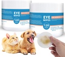 Perro y gato Ojo Wipes - 240ct/2pack Perro de lana Stain Remover Ojo Wipes - con manzanilla &amp; Witch Hazel - 3.15" Prefabricado &amp; Texturizado Mascotas para ojos