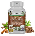Ceylon Cinnamon Capsules, Energy, Heart &amp; Metabolism Support, Certified Organic Ceylon Cinnamon Pills, Non-GMO, Vegan, Gluten-Free - 120 cápsulas