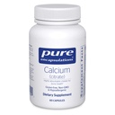 Pure Encapsulations Calcium (Citrate) - Suplemento de Bone, Teeth, Colon y Cardiovascular Health Support* - con Citrato de Calcio Premium - 60 Capsules