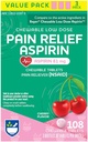 Rite Aid Adult Low Dose Aspirin 81 mg, Chewable Tablets Doin Reliever, Cherry Flavor, 3 Bottles, 36 Cuenta Cada (108 Cuenta Total) ← Chewable Aspirin Regimen ← Headache Relief ← Aspirin 81mg for Adults