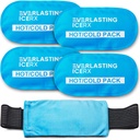 Reutilizable Hot and Cold Gel Ice Pack Wrap (4 Pack) para lesiones - Ajustable & Flexible para rodillas, espalda, hombros, brazos y piernas - Reutilizable