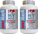 AMO MI PETS LLC Suplementos conjuntos para gatos - Cats Joint Health with Turmeric - Powerful Formula - VETS Elección - Suplemento de calcio para gatos - 2 Botellas (120 Treats)