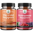 Complejo de apoyo herbal adrenal y tiroides - Mood Enhancer Energy Supplement for Thyroid Health and Complete Herbal Menopause Supplement for Women for Night Sweats Mood and More