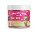 Vitamina Amigos - Hierro multivitamínico vegano para niños - Soporte nutricional diario Gummies w/Ferrous Fumarate B-Complex, Vitamina C, Zinc, Biotina - Función corporal &amp; Anemia - Fresa Jam(60 Day Supply)