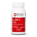 PROTOCOLO PARA LA BALANCE DE VIDA - K2 MK-7 y D3 - Salud Vascular y Apoyo Estructural, Fuerza de Bone, Supresor de Appetito, Pérdida de Peso Natural, soporta Absorción de Calcio - 60 cápsulas de Veg