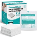 General Medi Sterile Gauze Sponges, 4" x 4" No-Woven Wound Pads - Individualmente Wrapped Highly Absorbent Sponges Pads for Cushioning Minor Wounds, Cuts & Burns Wound Care (60 Packs, 120 Pieces Total)
