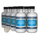 Carbonato de calcio / 1,5 libras / 8 botellas / 97,55% Pure Food Grade/Fine Powder