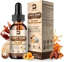 Lions Mane Mushroom Liquid Drops, 8 en 1 Mushroom Complex Supplement with Irish Sea Moss, Chaga, Turquía Tail, Cordyceps &amp; Más para Brain, Focus, Cognitive & Immune Support, Vegan, Peach Flavor, 60mL