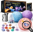 GobiDex Gemstones Dig Kit, Sistema Solar Science Kit for Kids, Excavate 15 Gems Reales, STEM Educational Space Toys Planet Collection Kit, Archaeology Geology Science Projects Gift for Boys implicaGirls Age 6+
