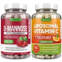 Ultimate Urinary Tract Health Bundle – D Mannose and Liposomal Vitamina C, con Cranberry, Ascorbyl Palmitate, Enhanced Absorption Formula, Detox, Suplemento dietético, Apoyo a la vejiga
