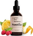 paz, amor, hormonas. Herbal PMS Alivio y Equilibrio de Hormonas Naturales para Mujeres TENIDO USDA Suplemento Orgánica de Chasteberry para Mujeres TENIDO Apoyo hormonal, Liquid Drops Período Suplemento - 2 fl oz, 29 Servimientos