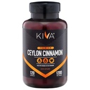 Kiva Premium Ceylon Cinnamon Powder Capsules (120 Veggie Capsules), puro Ceylon Cinnamon de Sri Lanka, Vegan, Non-GMO, sin gluten