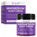 Crema de magnesio para el sueño - Enriquecida con aceite de almendra, lavanda y vitamina E para la relajación profunda - Loción de magnesio natural para el nourishment de la piel y la absorción rápida - Lavender