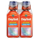 Vicks DayQuil Severe Cold " Flu Liquid Medicine, Daytime Relief for Headache, Fever, Sore Throat, Minor Aches " Pains, Chest Congestion, Stuffy Nose, Nasal Congestion, Sinus Pressure, " Cough, 2x12oz