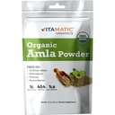 Vitamatic Certified USDA Organic Amla Berry Powder – 1 lb (16 oz) Amalaki ← Rich in Natural Vitamin C " Antioxidantes Silenciosos Immune Health TEN Gluten-Free, Non-GMO, Kosher