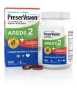 PreserVision AREDS 2 Vitaminas Oculares con CoQ10 para la salud cardíaca, #1 Eye Doctor Recomendado Marca, Luteína y Zeaxantina Suplemento con Vitamina C &amp; E, Zinc y Copper, 100 Softgels