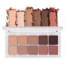 BINGBRUSH 10 Colores Paleta de sombra de ojos marrones, Materia calurosa alta pigmentada Ojoshadow, Natural Neutral Eyeshadow Ultimate Maquillaje Palette, Kit de maquillaje de vibración