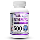 MAAC10 Trans Resveratrol 500mg Suplemento (Grado Farmacéutico Micronizado 99% Extracto de Trans-Resveratrol + BioPerina para Absorción Superior) (2X 250mg Cápsulas 60ct)