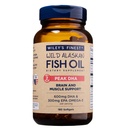 Wiley's Finest Wild Alaskan Fish Oil Peak DHA - 900mg EPA y DHA Omega-3 - 180 Softgels (90 Servings)