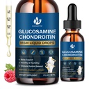 (2 Pack) Glucosamine Chondroitin MSM Liquid Drops, High Absorption, Antioxidant, Immune, Bone Support, MSM Supplement for Men &amp; Women, Vegan, Sugar-Free, Raspberry Flavor, 1 Fl Oz