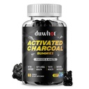 Gafas de carbón activadas para niños, 500 mg suplemento de carbón activado para gas Alivio, Detox, Salud Digestiva y Oral, Flavor de Blueberry Vegan, 60 Conde