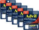 Advil Ibuprofen 200mg (NSAID) Pocket Pack, 10 Tablets Coated (Pack of 5)