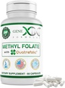 GENEX Methyl Folate with Quatrefolic® 1360 mcg DFE (60 Capsules) Bio-Active Form of Folate - 5-Methyltetrahydrofolate ANTE Vegan, Gluten Free, Non-GMO (60 Day Supply)