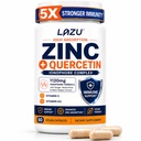 Lazu Virocin - Suplemento Zinc - Zinc Ionophore ANTE Zinc, Vitamina C, Vitamina D3 Silencio Enhanced Immune Support and Rapid Absorption ← 60 Capsules