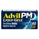 Advil PM Liqui-Gels Doin Reliever and Nighttime Sleep Aid, Doin Medicine with Ibuprofen for Pain Relief and Diphenhydramine HCL for a Sleep Aid - 40 Liquid Filled Capsules - Volver a la universidad