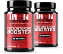 Suplementos de Boosterona para Hombres - Bloqueador de Estrógeno - Suplemento Energía Natural, Fuerza " Crecimiento del Musculo Leano - Promueve la Pérdida de grasa - Aumentar el rendimiento masculino (2 Botellas)