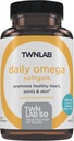 Twinlab Daily Omega Softgels - Salud Conjunta y Salud Cerebro Suplementos de aceite de pescado - 800 mg, 30 Softgels