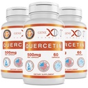 Genex Fórmulas Quercetina 500mg (60 cápsulas) No GMO, Libre de gluten (3 Pack)