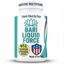 Bari Liquid Force One a Day Bariatric Multivitamin with Iron – Rapid Absorption Gel Caps for Gastric Sleeve, Bypass, Duodenal Switch – Superfood Blend - Bariatric Must Haves for Women &amp; Men