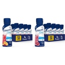 Asegurar una bebida nutritiva clara, grasa 0g, 8g Proteína, fruta mezclada & sabores granados de arándanos, 10 Fl Oz, paquete de 12