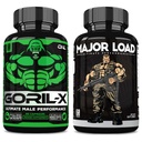 ONL Ultimate Men's Testosterone Booster Bundle - GORIL-X & Major Load Supplements  Enhance Strength, Stamina, and Energy ← with Horny Goat Weed, Maca, Tongkat Ali, Tribulus Silencio 120 Capsules