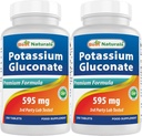 Mejor Gluconato de Potasio Natural 595 mg 250 Tabletas (250 Cuenta (Pack de 2))