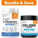 Sandhu's L-Glutamine Powder 100 Servings, 500g, 17.6 Oz., Tamaño grande, 3 Meses Suministro & Collagen Peptides Powder ← Apoya Muscle, Gut Health, Esquí juvenil, Pelo, uñas &amp; movilidad