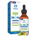 Tirantes de oído para las infecciones del oído – Aceite de ajo de Mullein Natural para Earaches, Oído de Swimmer, Oídos de cierre, Eliminación de Earwax y Orejas de picazón – Tratamiento de cuidado del oído para adultos, niños y mascotas, Hecho en EE.UU.