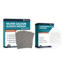 Calcio de Plata Alginate Dressing (4''x4''10pcs) +Vestimiento de película transparente (2.36" x 2.75" 100Pcs)