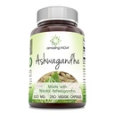 Amazing India Natural Ashwagandha ← 500 Mg Por Serving ← Veggie Capsules ← Non-GMO TENIDO Gluten Free TEN Made in USA (250)