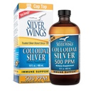 Natural Path Alas de Plata Colloidal Plata 500ppm (2,500mcg) Immune Support Suplemento 16 fl. oz.